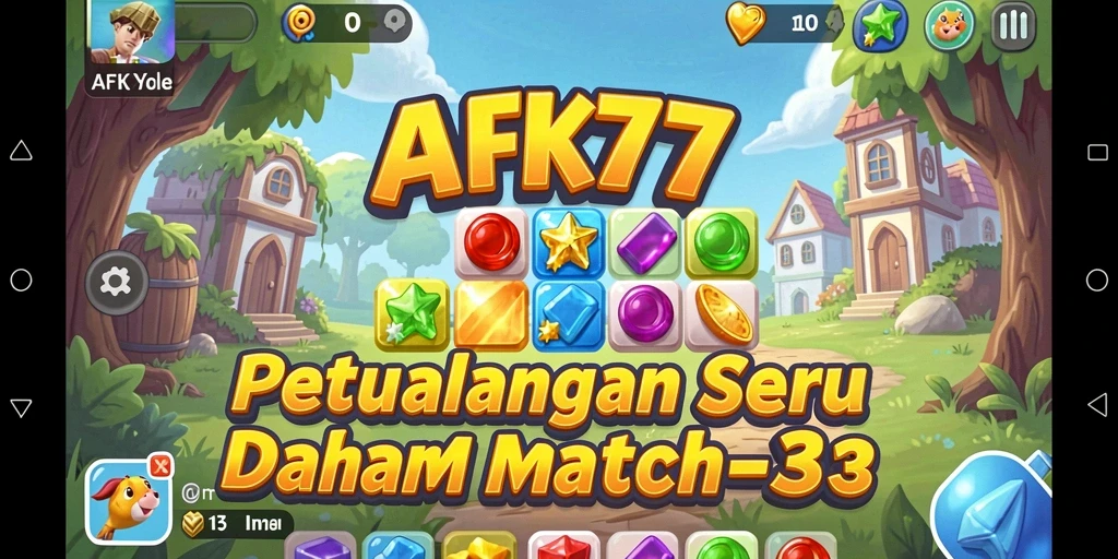 Tampilan gameplay AFK77 yang seru dan penuh warna.