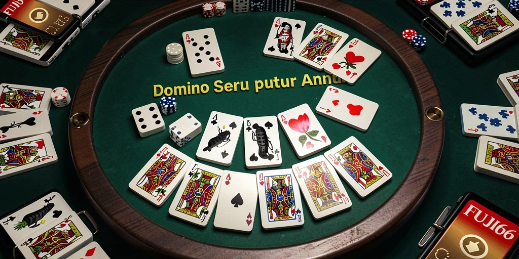Tampilan gameplay seru dari FUJI66 saat bermain Domino bersama teman.