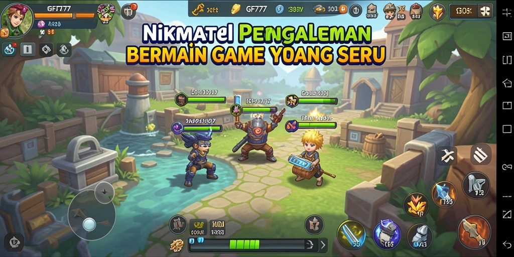 Screenshot utama GF777 menampilkan gameplay santai yang menarik.
