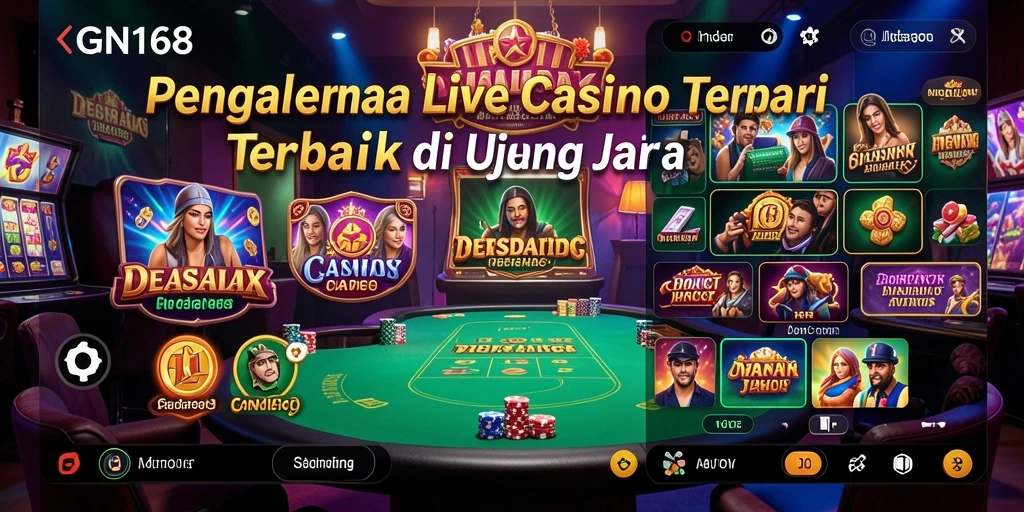 Tampilan gameplay Live Casino yang memukau dan interaktif.
