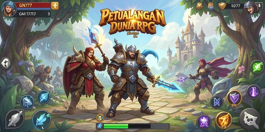 Screenshot gameplay GN777 menunjukkan aksi pertarungan yang menegangkan dan grafis menawan.