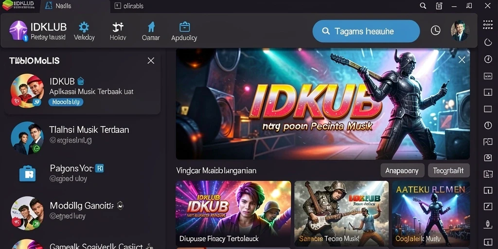 Screenshot gameplay IDKLUB, menunjukkan tantangan musik yang menarik.