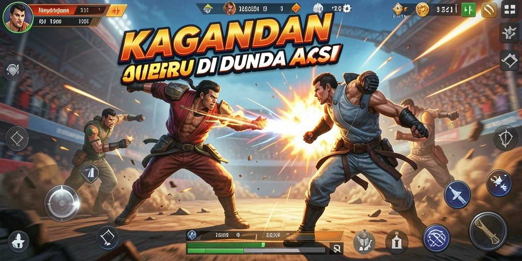 Screenshot gameplay KAGANDAN menampilkan pertarungan seru dan karakter menarik.