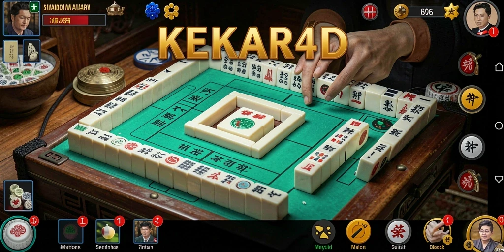 Tampilan gameplay Mahjong yang menarik dan menantang di KEKAR4D.