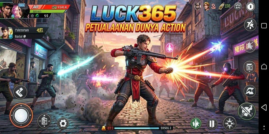 Tangkapan layar gameplay LUCK365 menampilkan aksi mendebarkan di arena pertempuran.