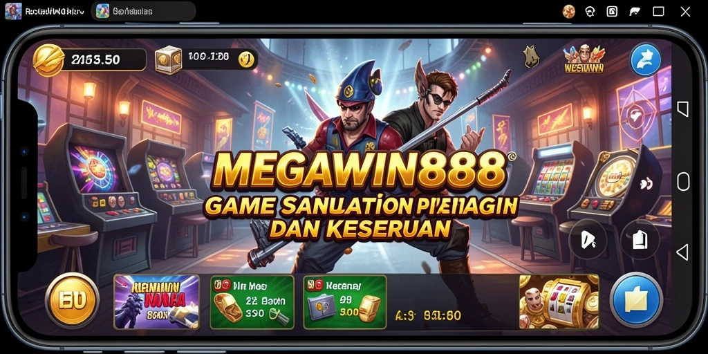 Screenshot menunjukkan gameplay seru dari MEGAWIN888 dalam kategori Simulation.
