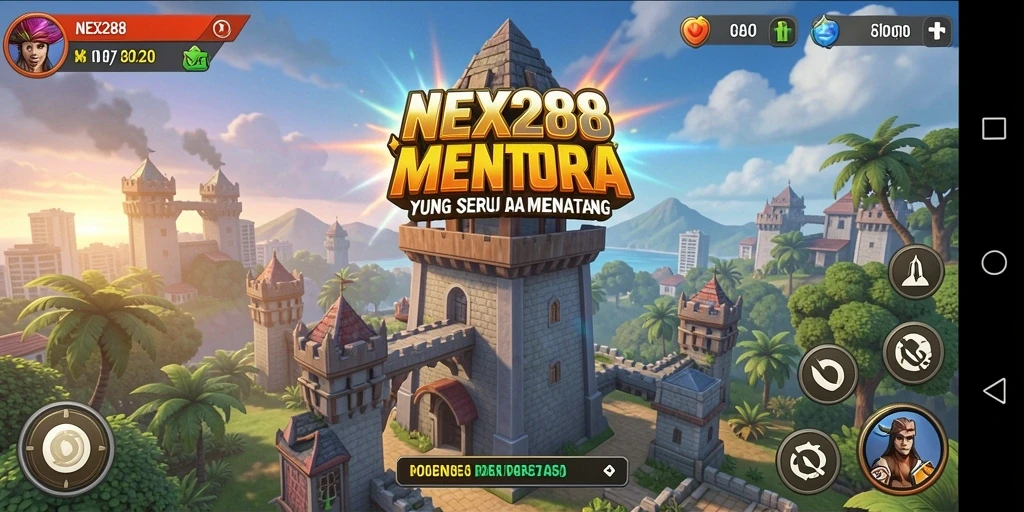 Gameplay Tower Defense mendebarkan dengan strategi menara yang cerdas.
