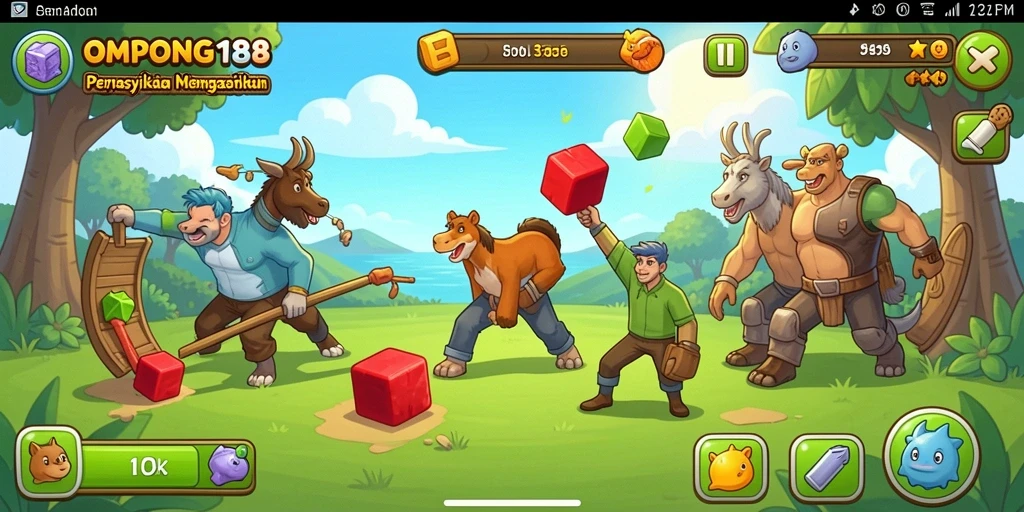 Tampilan gameplay OMPONG188 yang mengasyikkan dengan berbagai teka-teki.