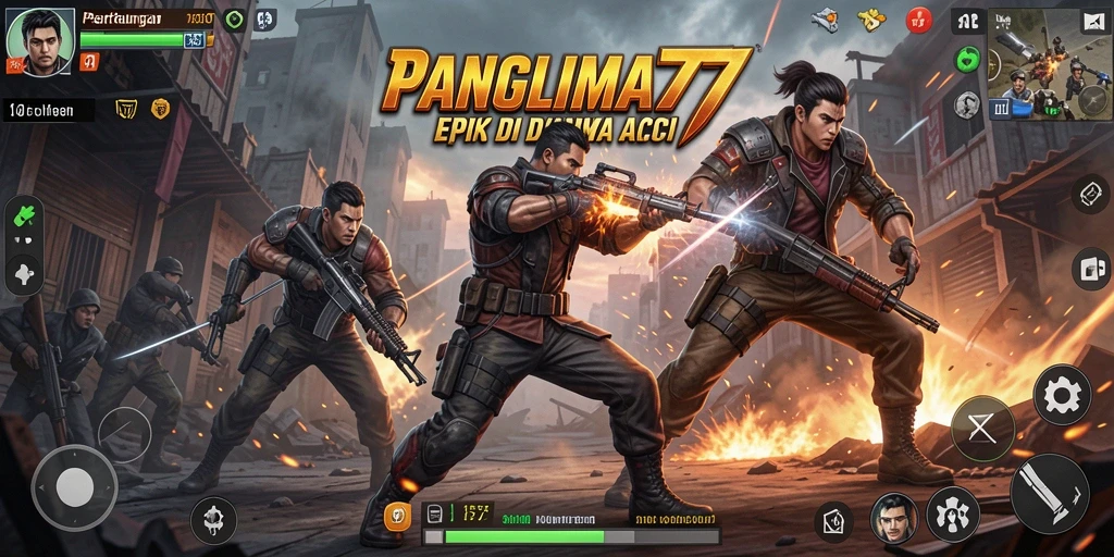 Tangkapan layar utama dari gameplay <strong>PANGLIMA77</strong> yang seru dan mendebarkan.