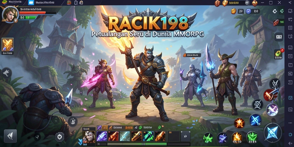 Tampilan gameplay menakjubkan dari RACIK198 dalam dunia MMORPG.