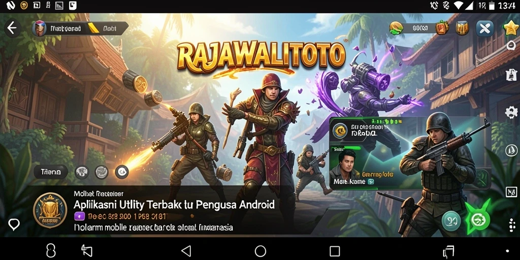 Tampilan utama aplikasi RAJAWALITOTO dengan fitur Utility yang canggih