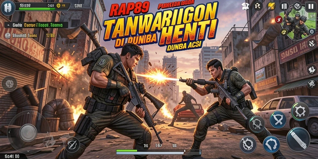 Tampilan aksi dinamis dalam RAP89 yang menarik dan seru.
