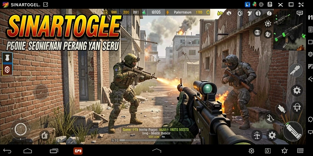 Screenshot gameplay opsi FPS penuh aksi dari SINARTOGEL.