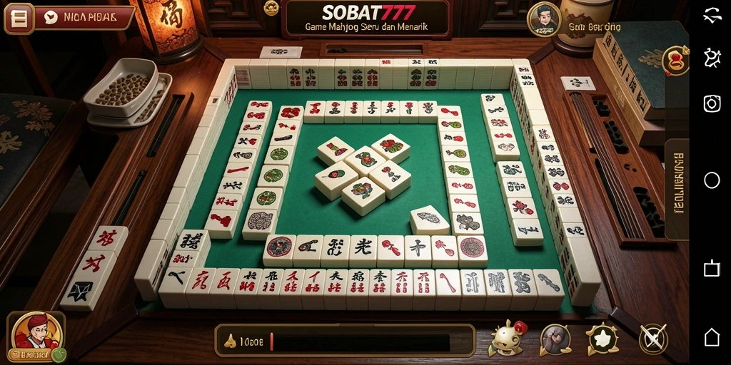 Tampilan gameplay SOBAT777 yang seru dan menarik dengan ubin Mahjong.