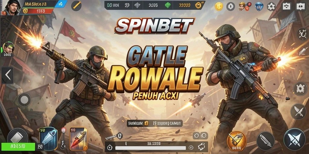 Tampilan menarik dari gameplay Battle Royale di SPINBET.