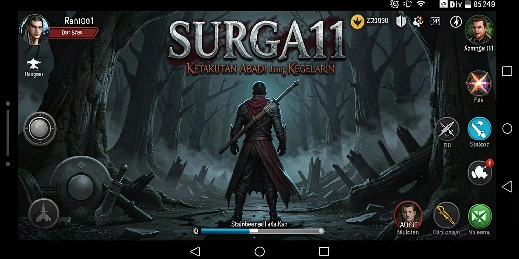 Tangkapan layar SURGA11 memperlihatkan momen mendebarkan dalam suasana horor.