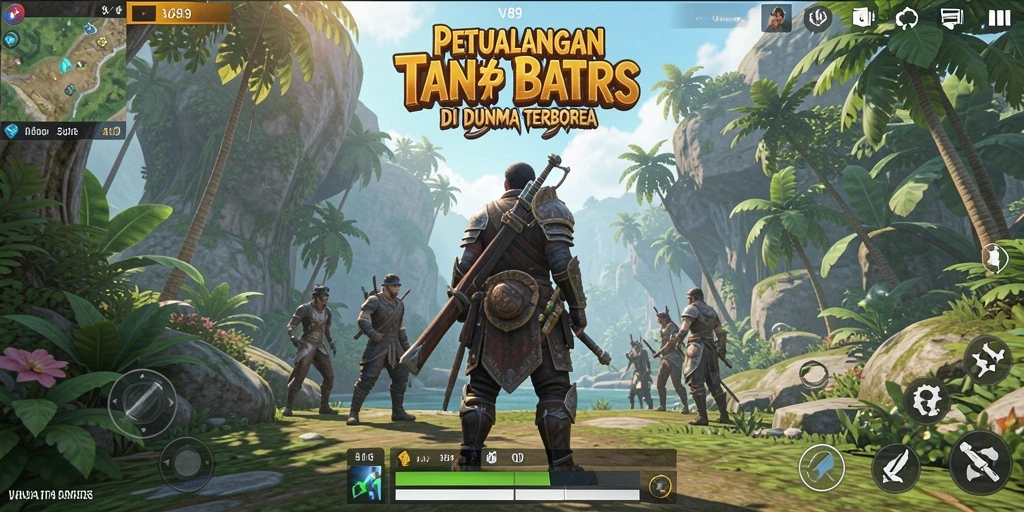 Screenshot V89 menampilkan gameplay imersif dunia terbuka.